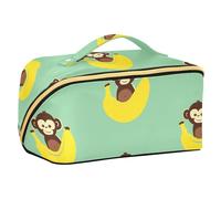sanluoli Scimmie Carino Animale Retro Cosmetici Borsa con divisori Elegante Cosmetico Borse Da Viaggio Per Le Donne Accessori Da Viaggio