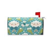 sanluoli Semplice Primavera Pecora Carino Postale Coperture per Patrick's Cute Patrick's Day Mailbox Covers Magnetica 52,8x64,5 cm Cover para buzon