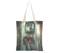 sanluoli Sexy Little Devil Anime Girl Borsa di tela Tote riutilizzabile Canvas Shopping Natale Pensione Shopping Beach Lavoro 40,6 x 38,1 cm scuola essenziale