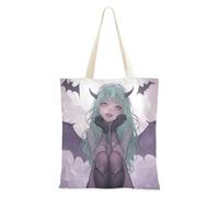 sanluoli Sexy Little Devil Anime Girl Medium Canvas Tote Grande Capacità Canvas Tote Per Le Donne per Palestra, Lavoro, Shopping 40,6 x 38,1 cm Scuola Essenziale