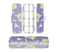 sanluoli Sigarette Blu Death Matita Scatola di Plastica Trasparente Doppio Deck Matita Contenitore Per Bambini Con Coperchio