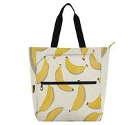 sanluoli Simpatica borsa per la spesa a forma di banana, per bambini, studenti, adulti, gotica, robusta, riutilizzabile, con cerniera, per università, shopping, spiaggia, materiale scolastico