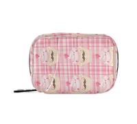 sanluoli Simpatica borsa per medicine con cupcake con scomparti staccabili, comodo organizer per pillole da giorno
