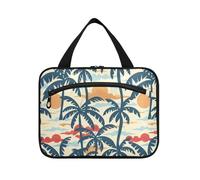 sanluoli Stile hawaiano Beach Vacation Seamless appeso viaggio trucco borse con gancio, designer necessità trucco caso per le donne deve lavorare estuche para guardar maquillaje, Stile hawaiano