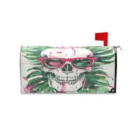 sanluoli Stsummer - Coperture decorative per cassette postali estive con piante tropicali e teschio, 45,7 x 52,6 cm