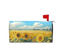 sanluoli Sunflowers Summer Sky - Copertura magnetica per cassetta postale natalizia per il Ringraziamento, 45,7 x 52,6 cm