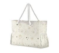 sanluoli Suns Retro Stars Boho Grande Capacità Grande Beach Tote con Tasche Laterali Borsa Tote da Donna per Piscina Palestra Drogheria Viaggi