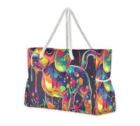 sanluoli Sweet Lovebird Borse da spiaggia robuste e borse con tasche laterali Extra Large Weekender con portabicchieri sul lato