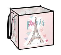 sanluoli Torre Eiffel pesca contenitori contenitori per dormitorio pieghevole extra large organizer e cesto portaoggetti 33 x 33 x 33 pollici