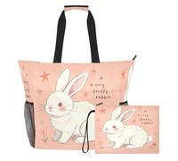 sanluoli Tote Bag Portatile, Weekender Tote Bag 2 PCS | Resistente alla sabbia e alla sabbia, con cerniera e tasche in rete, per giocattoli, borsa da piscina, accessori da spiaggia