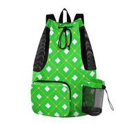 sanluoli Trendy Lemon Green Checkered Plaid Buffalo Oro Coulisse Borse Per Gli Uomini Donne Athletic Cinch Sack Con Porta Bottiglia D'acqua Impermeabile