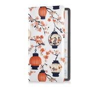 sanluoli Ukiyo-e Style Light Flowers Premium Leather Auto Registrazione Assicurazione & ID Card Holder Accessori Camion per Qualsiasi Auto, Camion, Moto, Rimorchio o Barca
