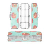 sanluoli Verdure Pomodoro Verde Pittura di Arte Trasparente Matite Box Doppio Strato Penne Caso Scatole Per La Scuola Con Snap E Coperchio