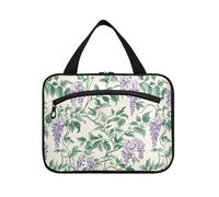 sanluoli Vintage Wisteria Flower Retro appeso trucco da viaggio con gancio, designer essenziale trucco organizzatore borsa per gli elementi essenziali per le donne hotel bolsas de maquillaje para