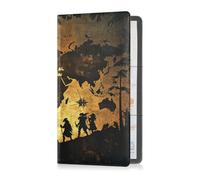sanluoli World Game Treasure Map RPG Pirates Premium Leather Car Registration and Insurance Card Holder Car Essentials per carte, documenti essenziali, patente di guida veicolo documenti