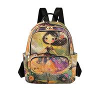 sanluoli Zaino da donna con bambola che si veste in un bel vestito, elegante borsa multiuso per libri universitari, borsa a tracolla per palestra, lavoro, viaggi, Bambola vestirsi in un bel vestito, S