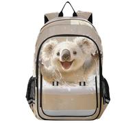 sanluoli zaino per bambini per la scuola 8-12: borsa libri moderna per bambini in colori assortiti - Funny Koala Retro Vasca da bagno