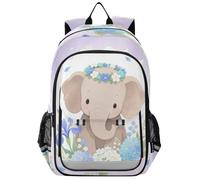 sanluoli zaino per bambini scuola elementare 8-12: borse leggere libri per ragazzi in colori assortiti - Cute Cartoon Elephant Purple