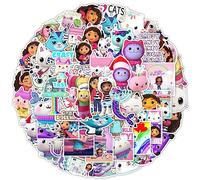 Sanmatic 50 pezzi Ga_bby's Dollhouse adesivi per laptop, paraurti, skateboard, bottiglie d'acqua, computer, telefono, chitarra, adesivi dei cartoni animati per bambini adolescenti adulti