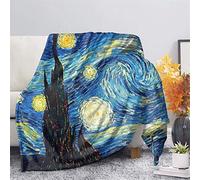 Sannative, coperta in microfibra super morbida in pile con Van Gogh stellato e galassia di notte stellata, design artista, coperta accogliente e calda, 3XL