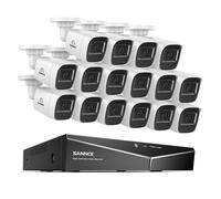 SANNCE 1080P Telecamera 16CH 1080N DVR Rilevamento di ai Visione notturna H.264+