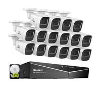 SANNCE 1080P Telecamera 16CH 1080N DVR Rilevamento di ai Visione notturna H.264+