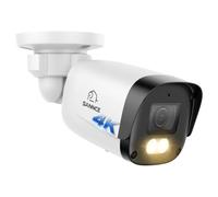 SANNCE 4K PoE Telecamera Bullet Esterno/Interna Senza Micro SD | Visione Notturna a Colori, Riconoscimento Intelligente Persone/Veicolo, Audio a 2 Vie, Senza Alimentatore Rete, IP67
