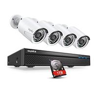 SANNCE 5MP POE DC 48V Kit di Sicurezza NVR 8CH,4 Telecamere di Sorveglianza con Sistema di Videosorveglianza LED a Infrarossi Intelligente - 1TB HDD