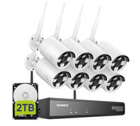 SANNCE 8CH 5MP Super HD Sistema di Sicurezza Telecamera Wireless NVR WiFi H.264+ 8 Telecamere WiFi 3 MP di Sorveglianza Esterna Rilevamento di Movimento Accesso a Distanza Tramite- APP 2TB HDD