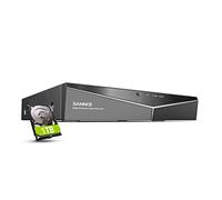 SANNCE CCTV DVR 16 Canali, 2MP DVR Video Sorveglianza per Analogico/CVBS/AHD/TVI/CVI/IP, Rilevamento Movimento, Avviso e-mail con Immagini, Visualizzazione Remota-1TB HDD