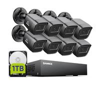 SANNCE Kit CCTV Videosorveglianza 8 Telecamere 1080p DVR 8 Canali Telecamera Analogica 2MP con LED a Infrarossi Intelligente - HDD 1TB Incluso