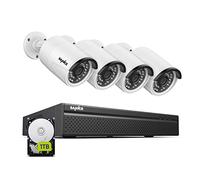 SANNCE PoE 8CH NVR 4K HD Kit di Videosorveglianza,3MP 4 IP Telecamera di Sicurezza con Sistema di Videosorveglianza LED,EXIR Visione Notturna Fino a 30m-1TB HDD