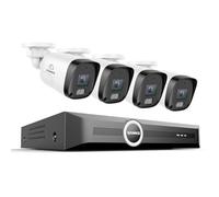 SANNCE Sistema di Telecamere di Sorveglianza 8CH POE CCTV, Videoregistratore di Rete 5MP PoE 8 Canali con 4 Telecamere di Sicurezza Esterna IP 3MP, 1TB HDD