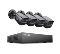 SANNCE Sistema di Videosorveglianza 8 Canali DVR 1080p, Kit con 4 Telecamere di Sicurezza 2MP con Visione Notturna a LED, Registratore senza Hard Disk per Esterno/Interno