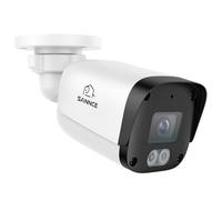 SANNCE Telecamera Esterno PoE IP 5 MP, 3 K Telecamera Impermeabile CCTV per Interno, con Audio, Visione Notturna 30M, IP67 Resistente alle Intemperie, Rilevamento Persone/Veicoli