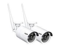 SANNCE Telecamera IP WiFi 3MP per Sistema di Sicurezza di Sorveglianza 2 Telecamere CCTV Wireless da Esterno IP66 Impermeabile AI Rilevazione Umana del Movimento