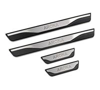 SANNITOU 4 Pezzi Battitacco Auto Sottoporta Portiere per Seat Arona SUV 2017-2019, Acciaio Inossidabile Davanzale Portiera Kit Rivestimento Del Pedale di Benvenuto