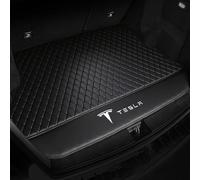 SANNITOU Auto Pelle Tappetino Bagagliaio per Tesla Model 3 Highland 2024,Su Misura Vasca Baule Tappeto Antiscivolo Tappetino Copri Baule Fodera Interni Accessori,A