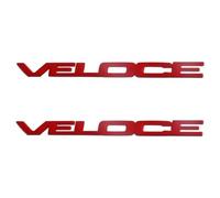SANNITOU Auto Stemmi per Alfa Romeo Giulia Stelvio Veloce, Tronco Logo 3D Anteriore Posteriore Adesivo Alfabeto Distintivo Sostituire Emblem Sticker Stemmi e Decorazioni per Auto,Red