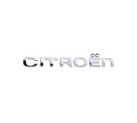 SANNITOU Auto Stemmi per Citroen C1 C2 C3 C4 C5 C6 C8 C4L,Tronco Logo 3D Anteriore Posteriore Adesivo Alfabeto Distintivo Sostituire Emblem Sticker Stemmi e Decorazioni per Auto,Silver