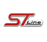 SANNITOU Auto Stemmi per FORD ST Line,Tronco Logo 3D Anteriore Posteriore Adesivo Alfabeto Distintivo Sostituire Emblem Sticker Stemmi e Decorazioni per Auto