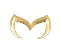 SANNITOU Auto Stemmi per Mazda MX-5 2015-2023,Tronco Logo 3D Anteriore Posteriore Adesivo Alfabeto Distintivo Sostituire Emblem Sticker Stemmi e Decorazioni per Auto,Gold