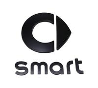 SANNITOU Auto Stemmi per Smart 451 453 fortwo forfour,Tronco Logo 3D Anteriore Posteriore Adesivo Alfabeto Distintivo Sostituire Emblem Sticker Stemmi e Decorazioni per Auto,Black