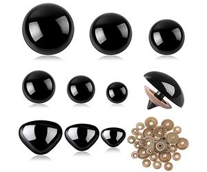 SANNIX 90 occhielli di sicurezza da 12 - 30 mm, grandi occhi di sicurezza per animali all'uncinetto, in plastica, con rondelle per bambola, peluche, occhi di orsacchiotto