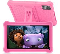SANNUO Tablet bambini 7 pollici Android 13, 8GB RAM+64GB ROM(128 GB Espandibile), Controllo Parentale, Display IPS, Doppia fotocamera, WiFi, App Pre-installed, Tablet Educativo con Custodia (Rosa)
