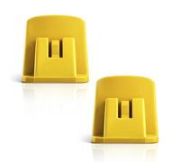 Sanoforma - Supporto Universale per T.pass per auto - 2 Pezzi Clip di supporto per telepedaggio - Compatibile con Sistemi 2019 e M00neyG0 - Giallo, 3x3x1 cm - Fissaggio Sicuro