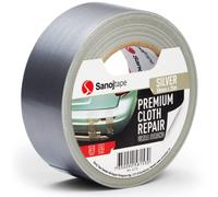 Sanojtape Nastro Americano Grigio Argento 50mm x 25m, Telato Extra Forte | Duct tape resistente all'acqua, strappabile a mano - per riparazioni, imballaggi, casa, fai da te e outdoor