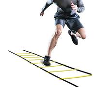 SANON 4M Scala Agilità Scaletta Allenamento Calcio 8 Piolo Step Ladder Regolabile Esercizio velocità Fitness, Custodia Portatile, Interno e Esterno Esercizi di Calcio