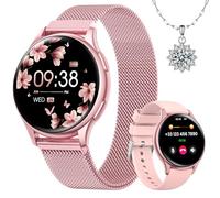 Sanorum Smartwatch Donna con Chiamate, 1,27" HD Smart Watch, Fisiologia Feminile, 120+ Sport, Orologio Smartwatch Digitale Cardiofrequenzimetro SpO2 IP68, Notifiche Messaggi Android iOS, Donna Rosa