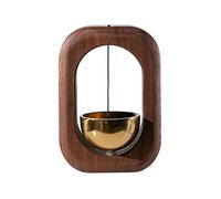 SANOSY Campanello a vento per porta del frigorifero con ventosa, per casa, giardino, regalo di inaugurazione della casa (noce)